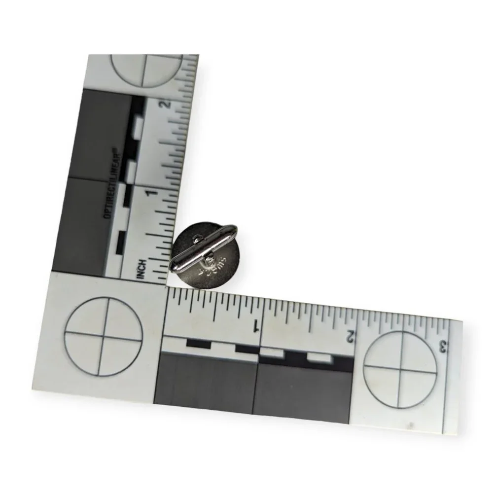 Swank Silver Tone Circle Cuff Links